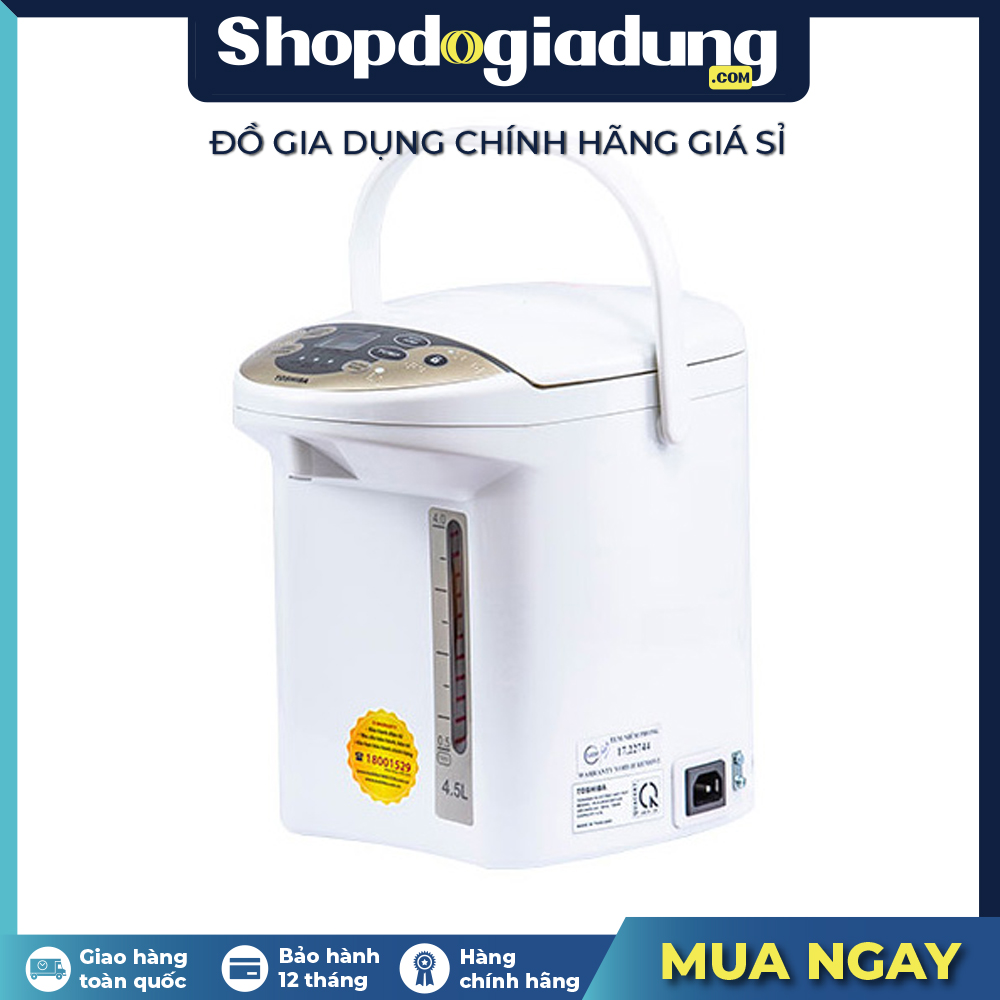 Bình thuỷ nước TOSHIBA PLK-45SF(WT)VN - góc nhìn 3