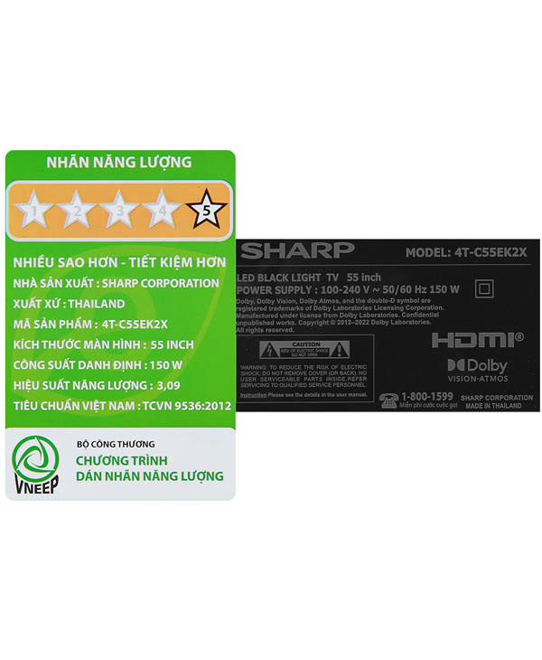 Android Tivi Sharp 4K 55 inch 4T-C55EK2X - góc nhìn 9