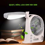 Quạt tích điện, sạc, loa đa năng 6 trong 1 ND-588