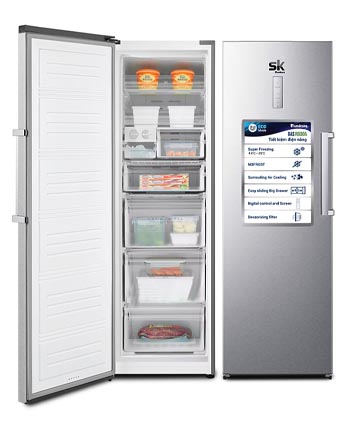 Tủ đông đứng Sumikura 350 lít SKFU-350HSN - góc nhìn 2