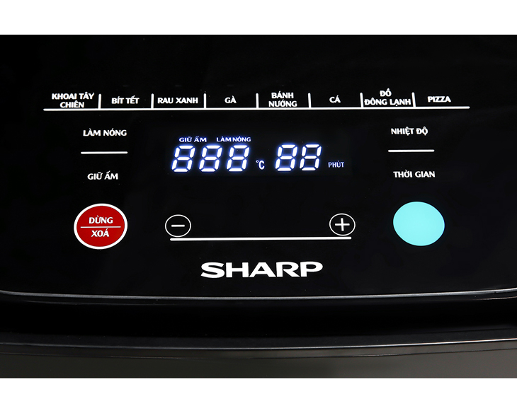 Nồi chiên không dầu Sharp KF-AF70EV-BK 7 lít - góc nhìn 2