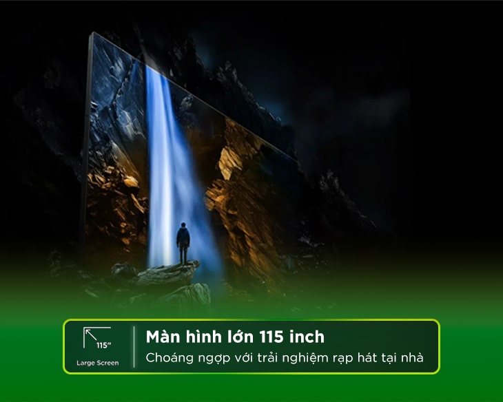 Google Tivi TCL QD-Mini LED 4K 115 Inch 115X955 fashion 2024 - góc nhìn 3