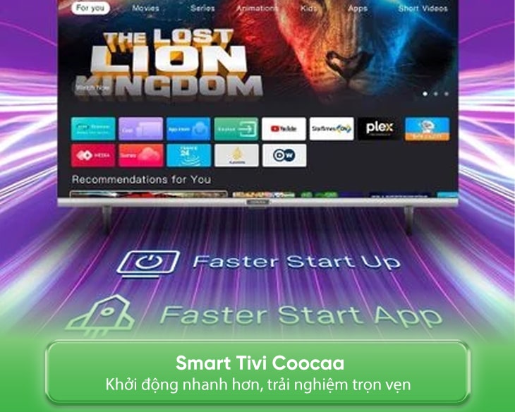 Sensible Tivi Coocaa Complete HD 43 Inch 43S3U+ fashion 2024, giá tốt - góc nhìn 3