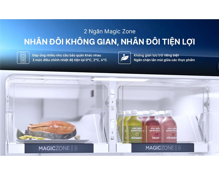 Tủ lạnh Aqua Inverter 455 lít AQR-TA546FA(WGL)U1 Giá Tốt - góc nhìn 5