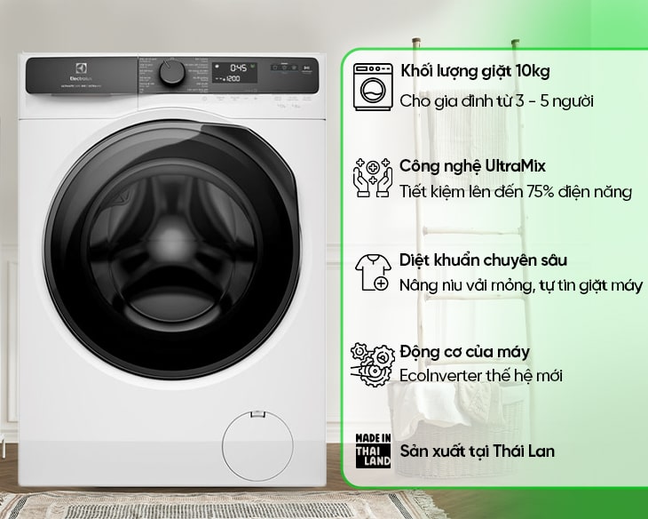 Máy giặt Electrolux Inverter 10 kg EWF1023P5WC type 2024 - hình ảnh sản phẩm
