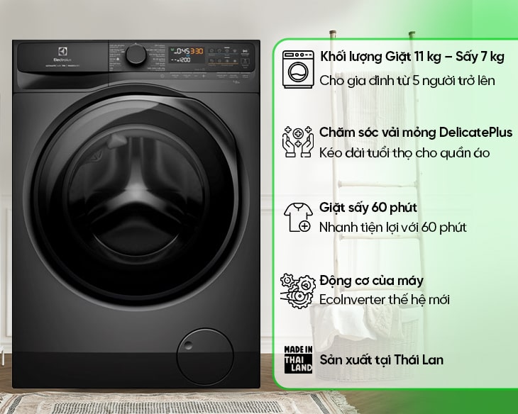 Máy giặt sấy Electrolux 11/7 kg EWW1143R7SC type 2024 - hình ảnh sản phẩm