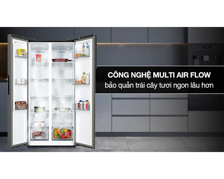 Tủ lạnh Toshiba Inverter 555 lít GR-RS696WI-PMV(60)-AG - góc nhìn 4