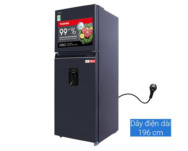 Tủ lạnh Toshiba Inverter 311 lít GR-RT395WE-PMV(06)-MG - góc nhìn 2