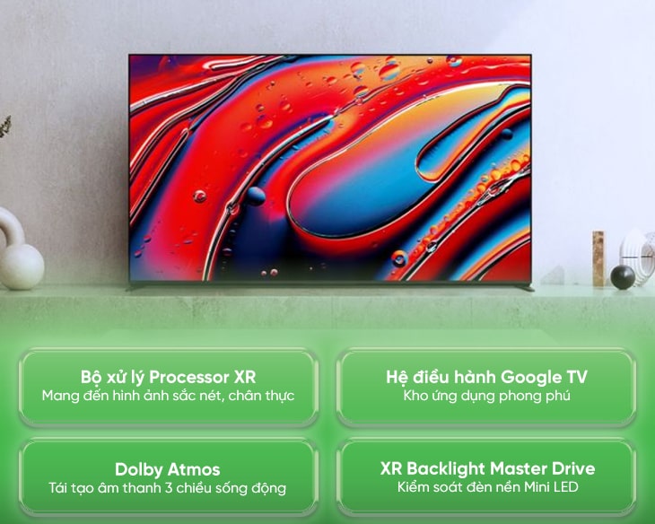 Google Tivi Mini LED Sony 4K 75 inch K-75XR90 Type 2024 - hình ảnh sản phẩm