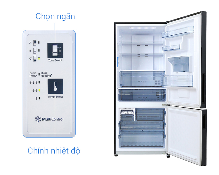 Tủ lạnh Panasonic Inverter 377 lít NR-BX421GPKV chính hãng - góc nhìn 4