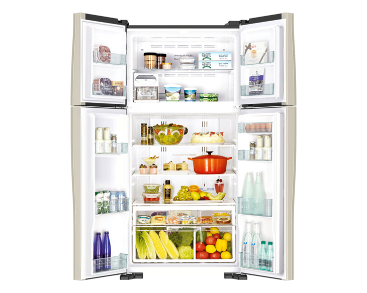 Tủ lạnh Hitachi Inverter 509 lít R-FW650PGV8(GBK) Giá Tốt - góc nhìn 2