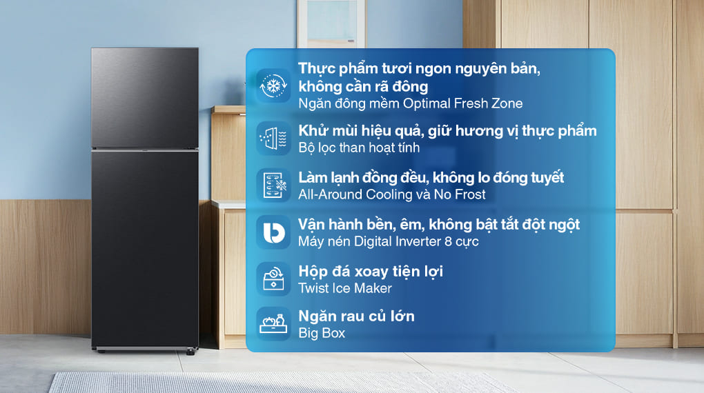 Tủ lạnh Samsung Inverter 305 lít RT31CG5424B1SV chính hãng - hình ảnh sản phẩm