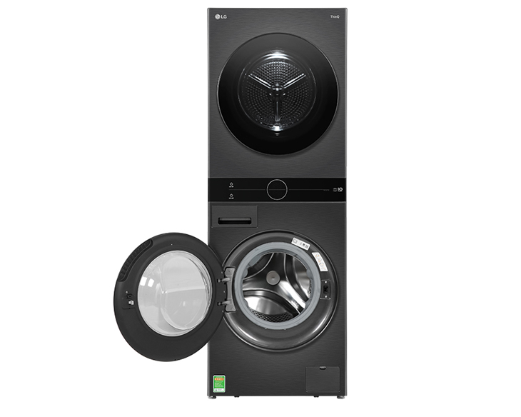 Tháp giặt sấy LG 14/10 kg WT1410NHB chính hãng, giá tốt - góc nhìn 3