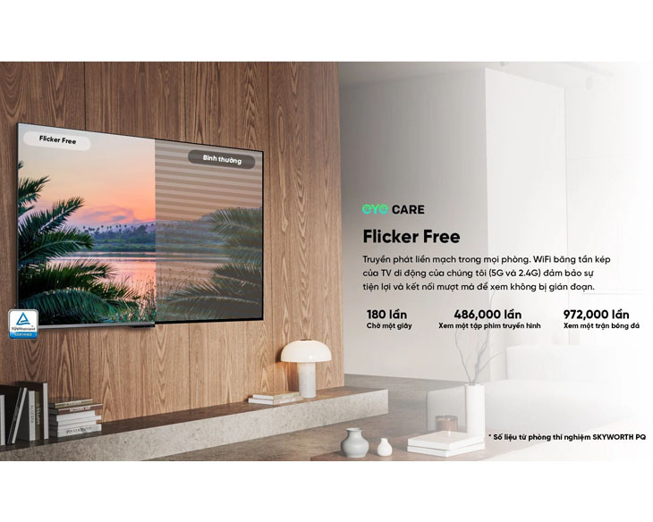Google Tivi QLED Coocaa 4K 65 Inch 65Y73 PRO style 2024 - góc nhìn 2