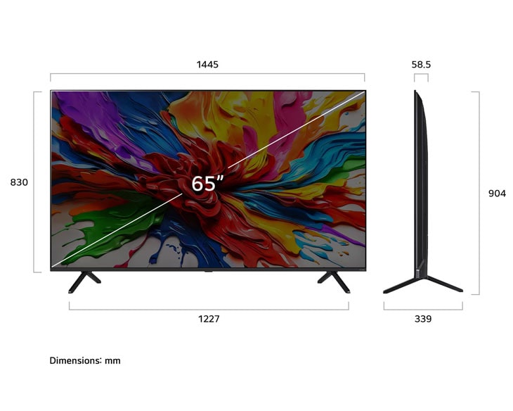 Sensible Tivi LG QNED Evo AI Mini LED 4K 65 Inch 65QNED92ASA - góc nhìn 4