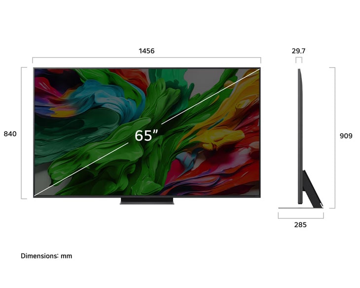 Sensible Tivi LG QNED Evo AI Mini LED 4K 65 Inch 65QNED86ASA - góc nhìn 5