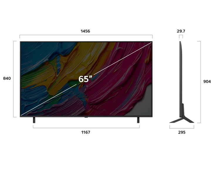 Sensible Tivi LG QNED AI 4K 65 Inch 65QNED80ASA | Lam Anh Store - góc nhìn 4