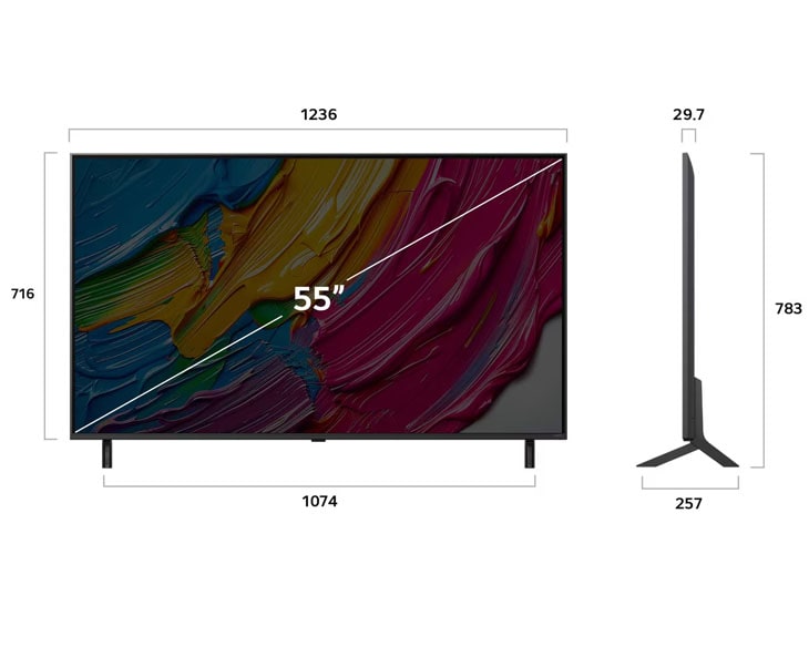 Sensible Tivi LG QNED AI 4K 55 Inch 55QNED80ASA | Lam Anh Store - góc nhìn 4