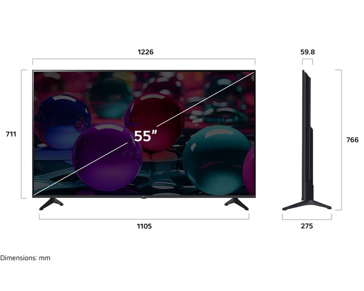 Sensible Tivi LG AI 4K 55 Inch 55UA7350PSB fashion 2025, giá tốt - góc nhìn 4