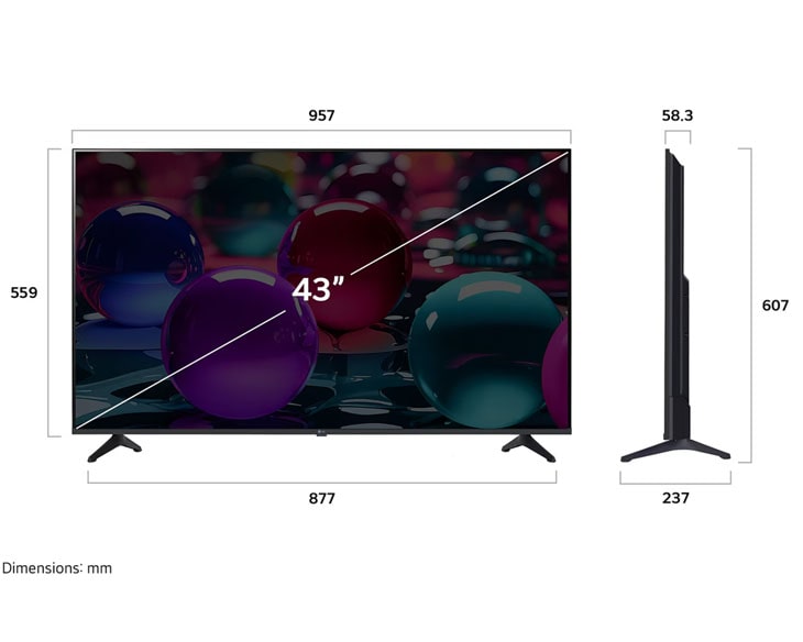Good Tivi LG AI 4K 43 Inch 43UA7350PSB style 2025, giá tốt - góc nhìn 4